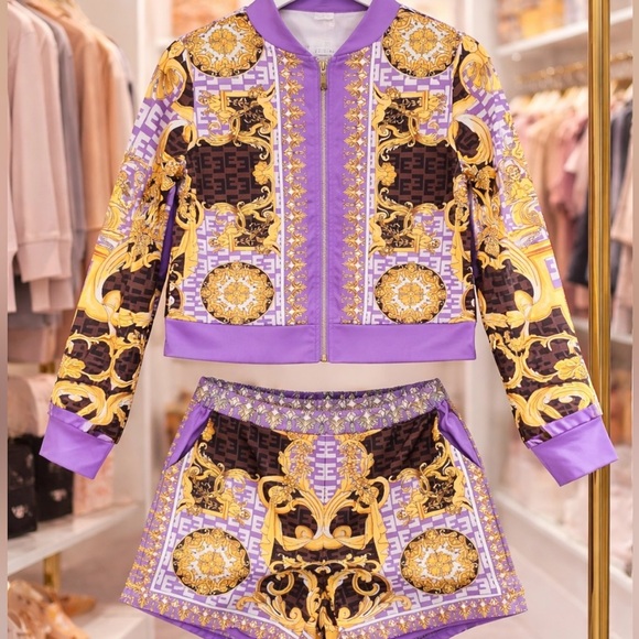 a boutique Jackets & Blazers - Lilac and Gold 2 piece set